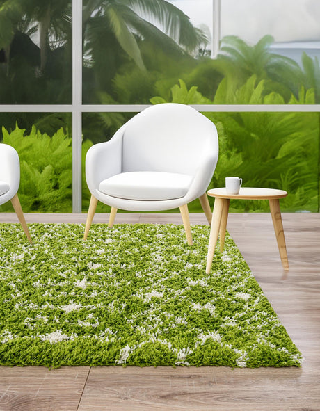 Green 2' x 3' 1 Moroccan Trellis Shag Rectangle Area Rug Thick Soft Touch Fluffy & Plush Shaggy Pile 100% Polypropylene Geometric Traditional Carpet for Sale at Rug Engine