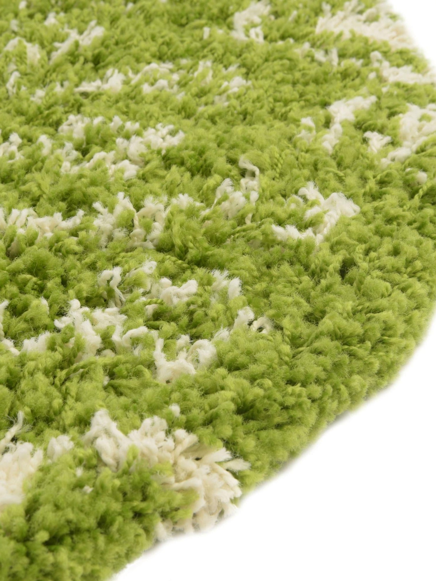 Green 10' x 10' Moroccan Trellis Shag Round Area Rug Thick Soft Touch Fluffy & Plush Shaggy Pile 100% Polypropylene Geometric Traditional Carpet for Sale at Rug Engine