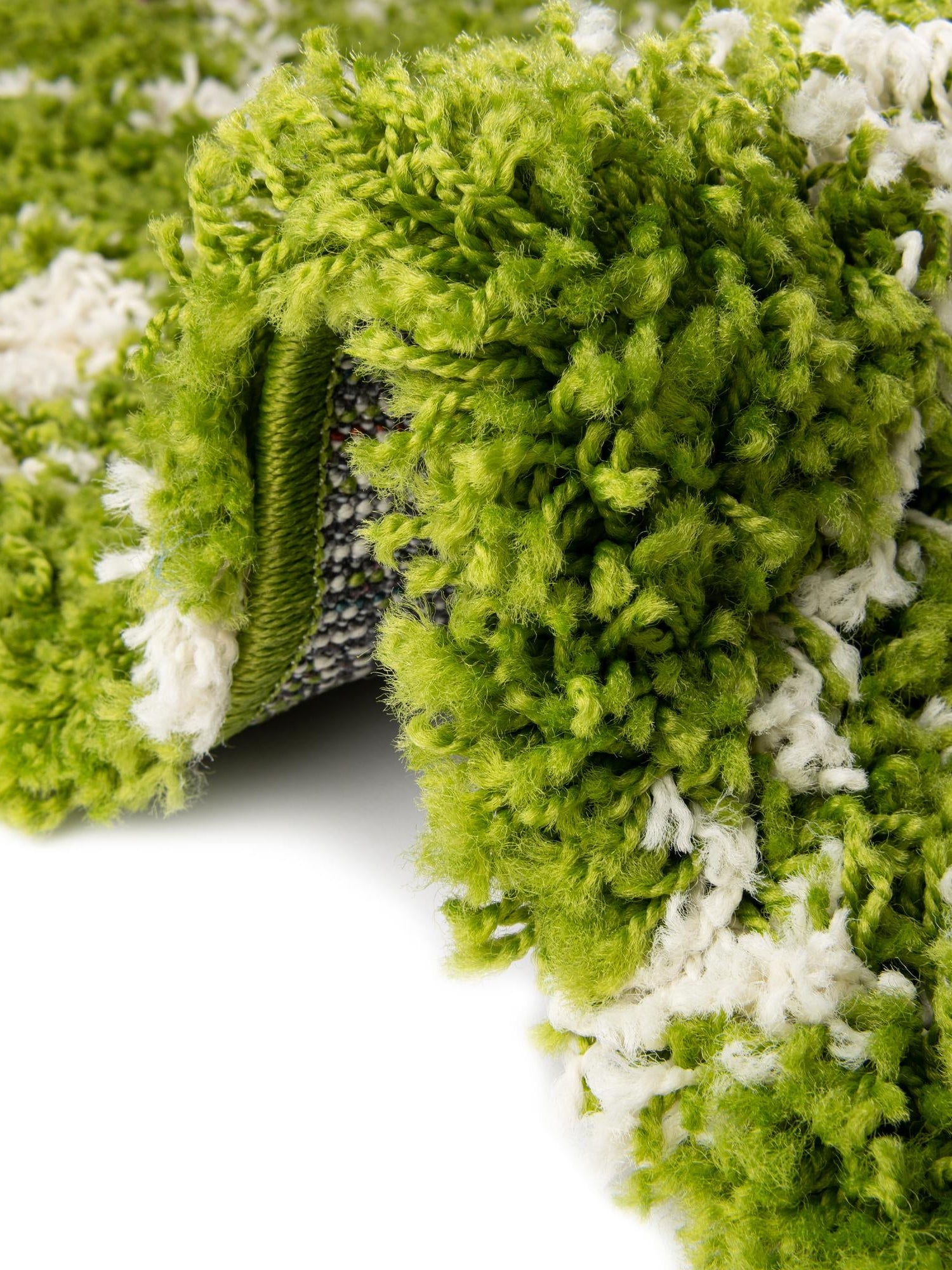 Green 4' 1 x 4' 1 Moroccan Trellis Shag Square Area Rug Thick Soft Touch Fluffy & Plush Shaggy Pile 100% Polypropylene Geometric Traditional Carpet for Sale at Rug Engine