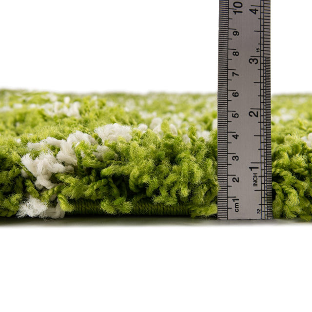 Green 3' 3 x 16' 5 Moroccan Trellis Shag Runner Rug