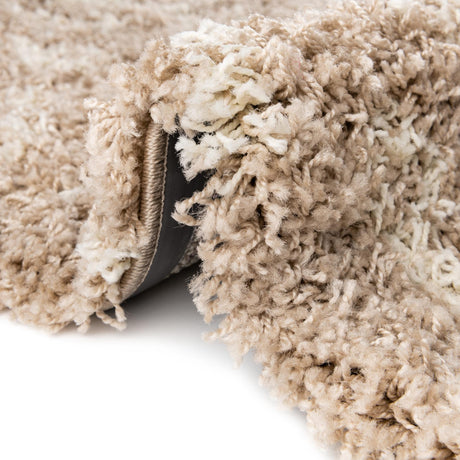 Light Brown 6' 1 x 6' 1 Moroccan Trellis Shag Round Area Rug Thick Soft Touch Fluffy & Plush Shaggy Pile 100% Polypropylene Geometric Traditional Carpet for Sale at Rug Engine