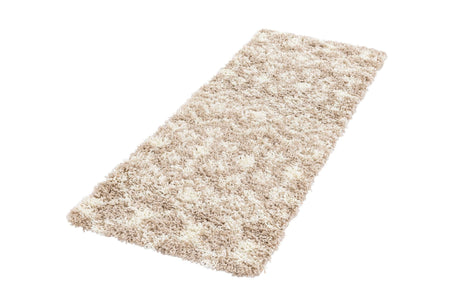 Light Brown 2' x 5' 1 Moroccan Trellis Shag Runner Area Rug Thick Soft Touch Fluffy & Plush Shaggy Pile 100% Polypropylene Geometric Traditional Carpet for Sale at Rug Engine