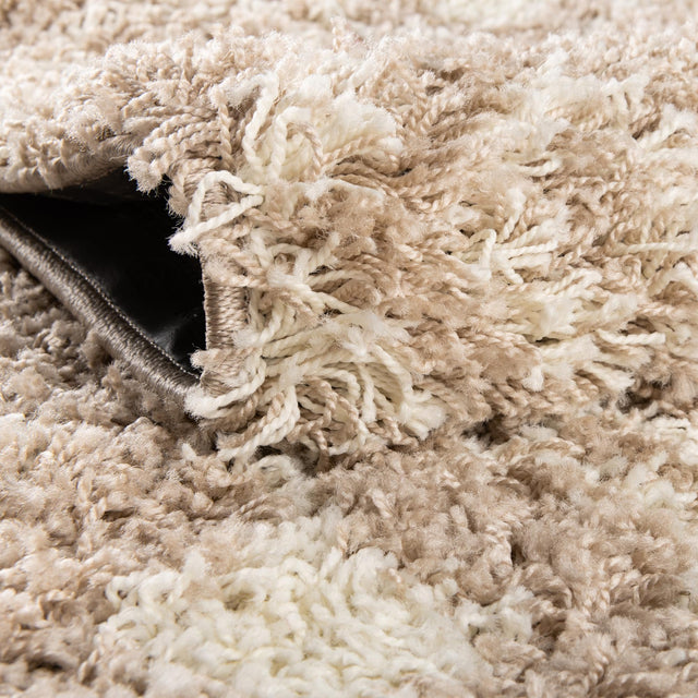 Light Brown 2' x 7' Moroccan Trellis Shag Runner Rug