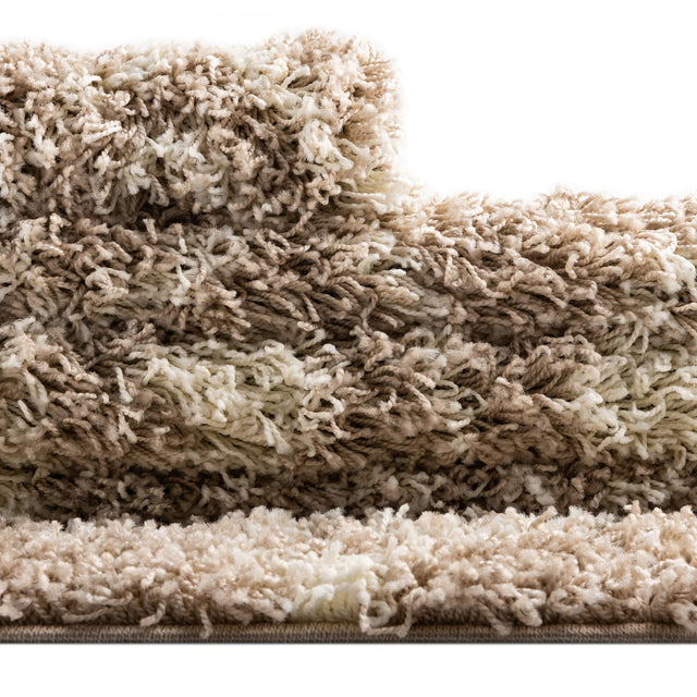Light Brown 3' 3 x 16' 5 Moroccan Trellis Shag Runner Area Rug Thick Soft Touch Fluffy & Plush Shaggy Pile