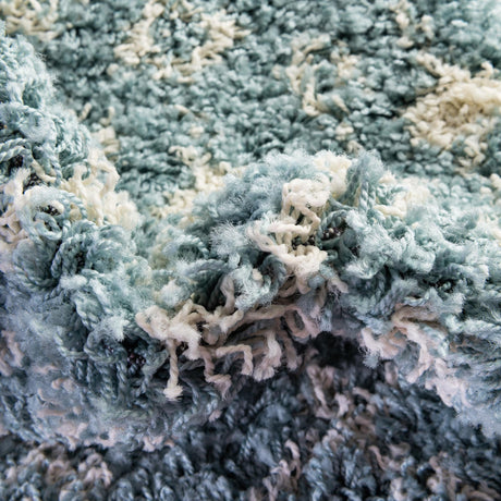 Light Blue 10' x 14' 1 Moroccan Trellis Shag Rectangle Area Rug Thick Soft Touch Fluffy & Plush Shaggy Pile 100% Polypropylene Geometric Traditional Carpet for Sale at Rug Engine