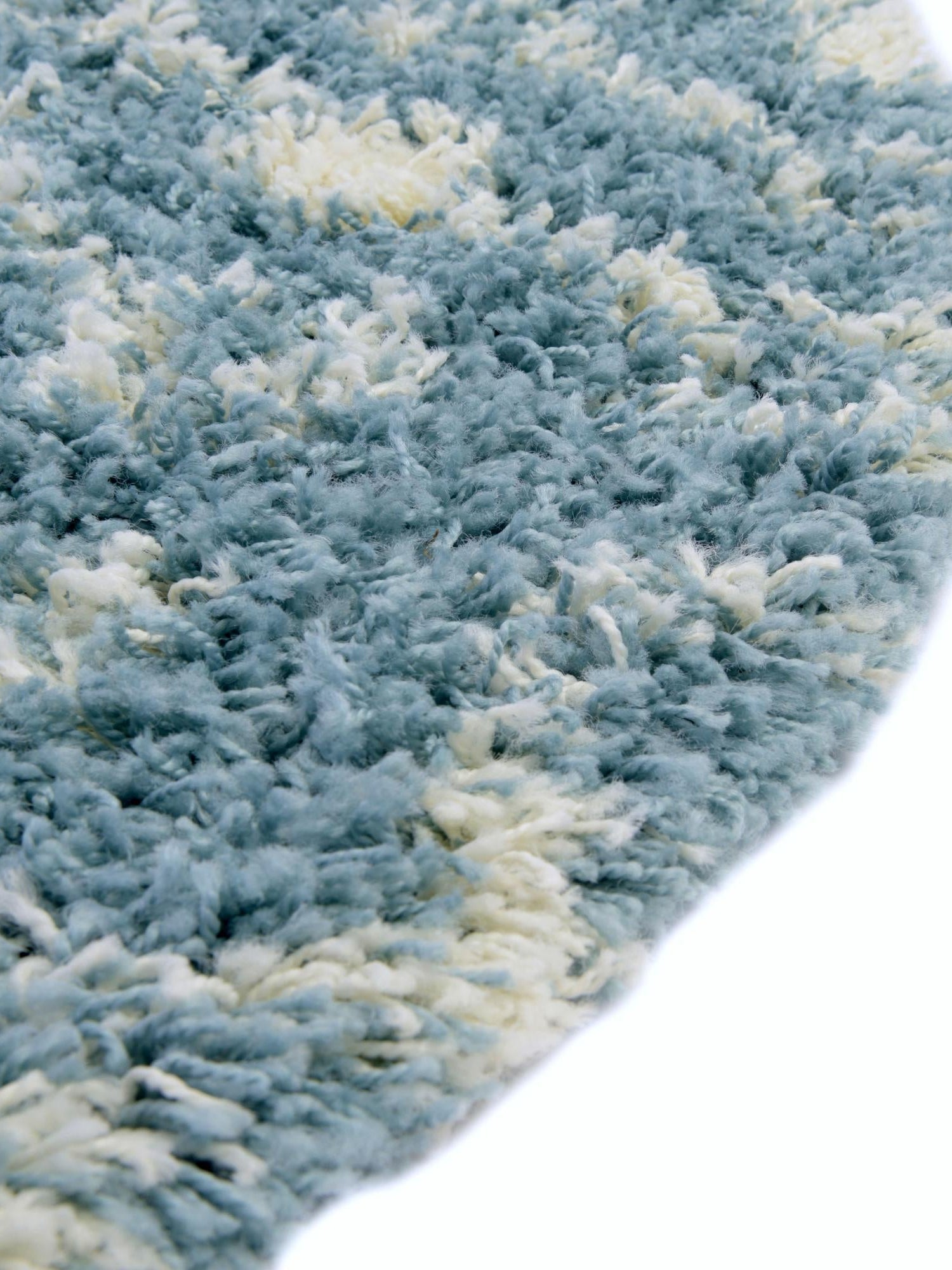 Light Blue 7' 10 x 7' 10 Moroccan Trellis Shag Round Area Rug Thick Soft Touch Fluffy & Plush Shaggy Pile 100% Polypropylene Geometric Traditional Carpet for Sale at Rug Engine