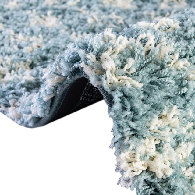 Light Blue 2' x 7' 1 Moroccan Trellis Shag Runner Area Rug Thick Soft Touch Fluffy & Plush Shaggy Pile