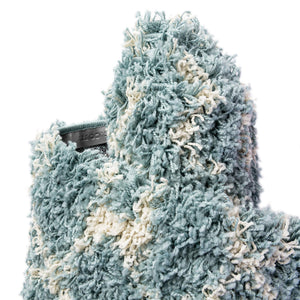 Light Blue 2' x 7' 1 Moroccan Trellis Shag Runner Area Rug Thick Soft Touch Fluffy & Plush Shaggy Pile