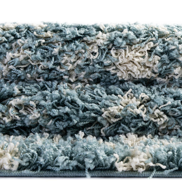 Light Blue 2' x 8' Moroccan Trellis Shag Runner Area Rug Thick Soft Touch Fluffy & Plush Shaggy Pile