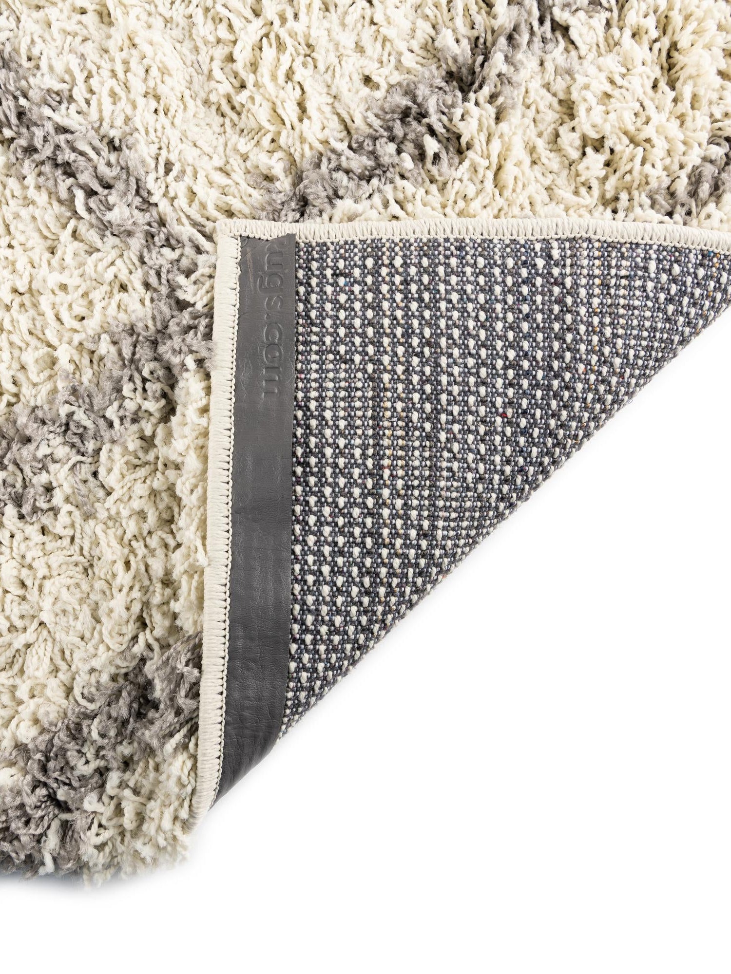 Ivory 7' 10 x 7' 10 Trellis Shag Square Area Rug Thick Soft Touch Fluffy & Plush Shaggy Pile Geometric Modern Unique Carpet for Home Interior Design for Sale at Rug Engine