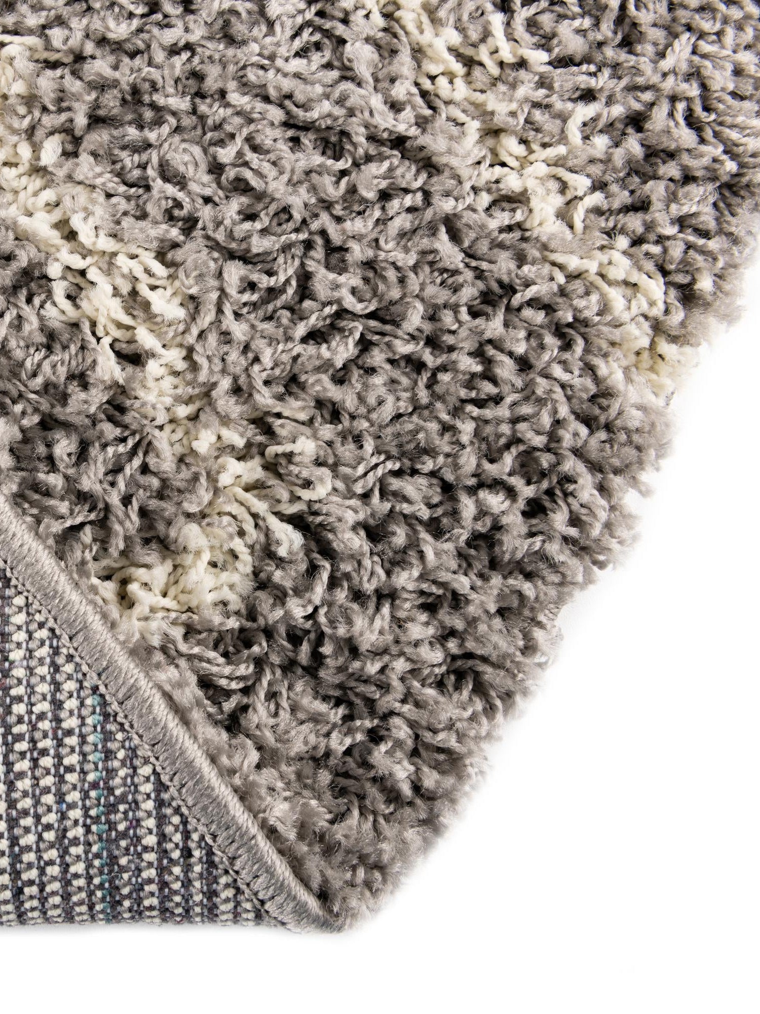 Gray 10' x 10' Trellis Shag Round Area Rug Thick Soft Touch Fluffy & Plush Shaggy Pile Geometric Modern Unique Carpet for Home Interior Design for Sale at Rug Engine