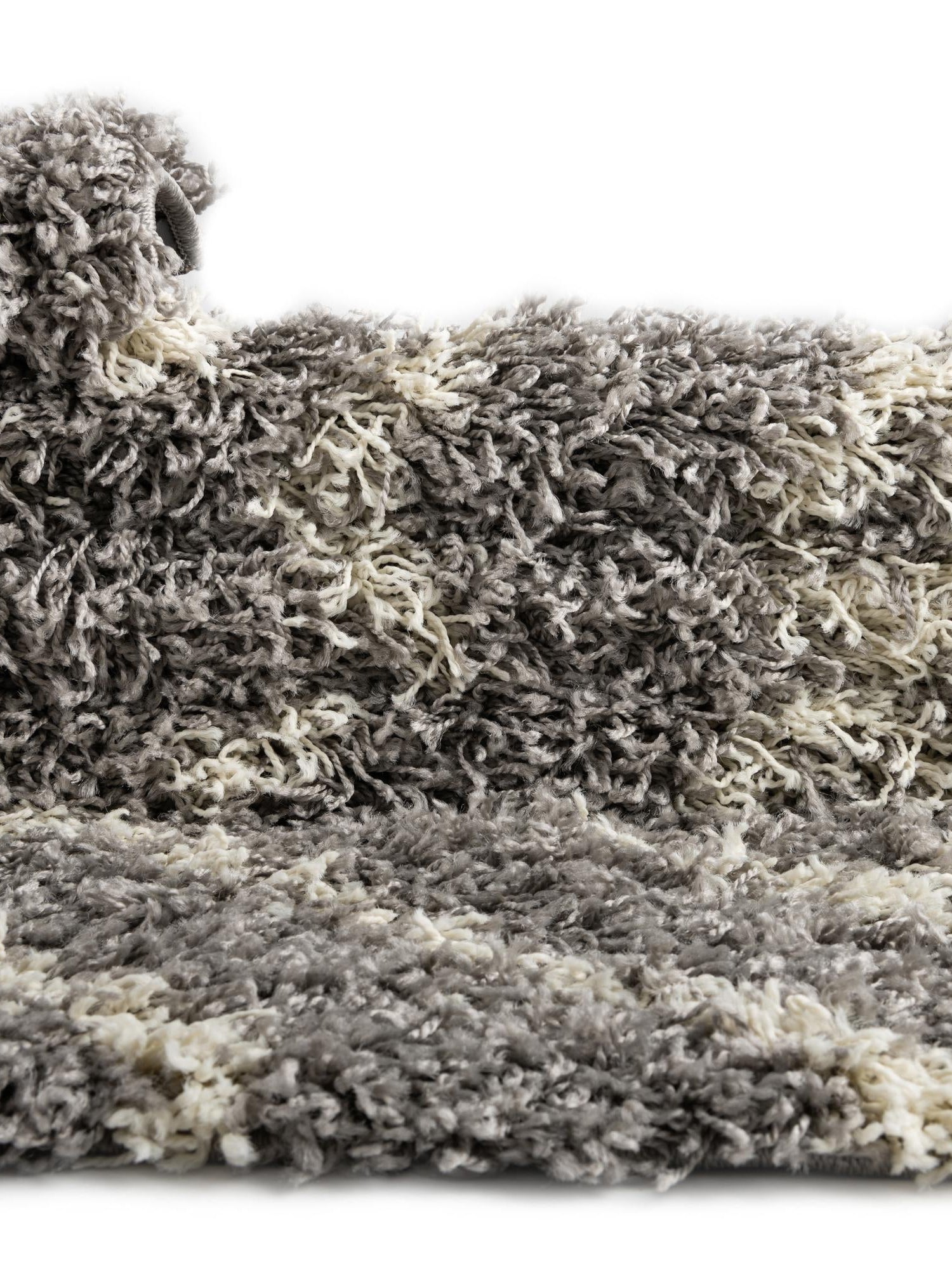 Gray 6' x 6' Trellis Shag Round Area Rug Thick Soft Touch Fluffy & Plush Shaggy Pile Geometric Modern Unique Carpet for Home Interior Design for Sale at Rug Engine