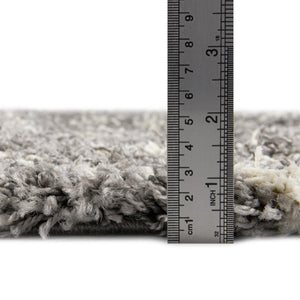 Gray 3' 3 x 3' 3 Trellis Shag Square Area Rug Thick Soft Touch Fluffy & Plush Shaggy Pile