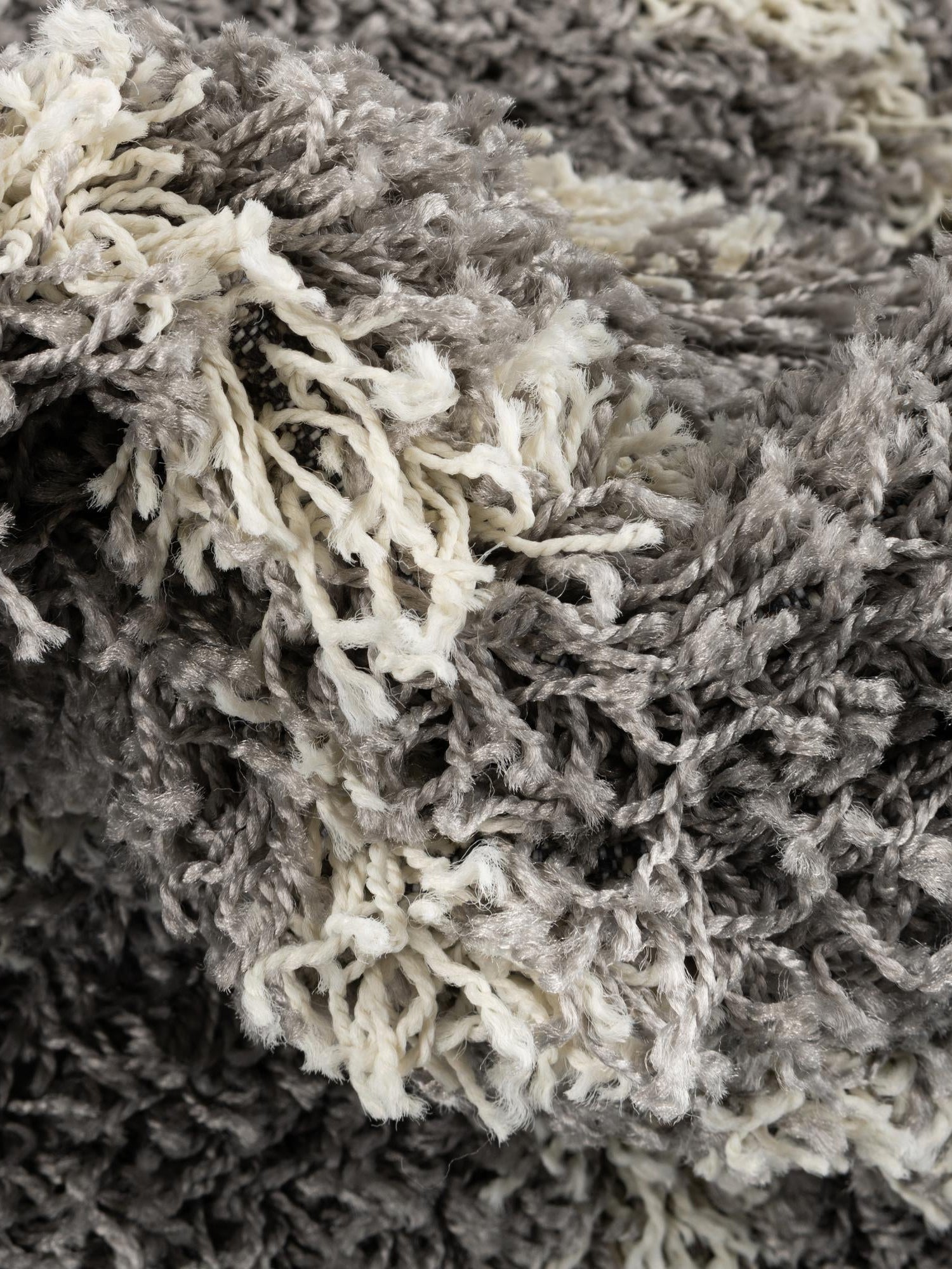 Gray 6' x 6' Trellis Shag Square Area Rug Thick Soft Touch Fluffy & Plush Shaggy Pile Geometric Modern Unique Carpet for Home Interior Design for Sale at Rug Engine