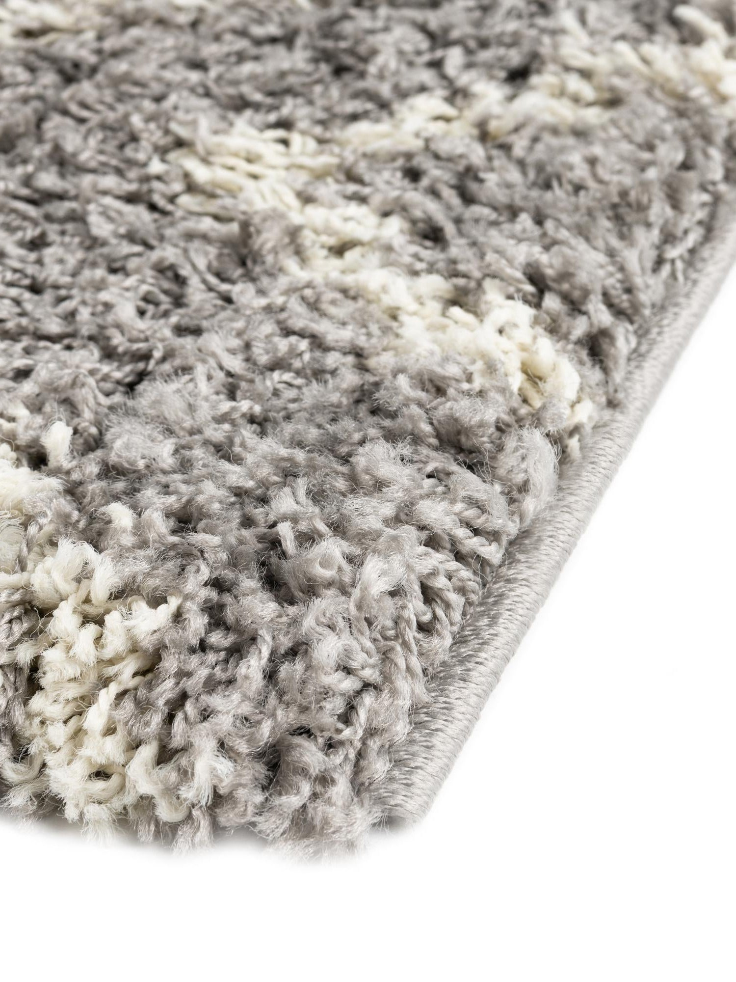 Gray 3' 3 x 16' 5 Trellis Shag Runner Area Rug Thick Soft Touch Fluffy & Plush Shaggy Pile Geometric Modern Unique Carpet for Home Interior Design for Sale at Rug Engine