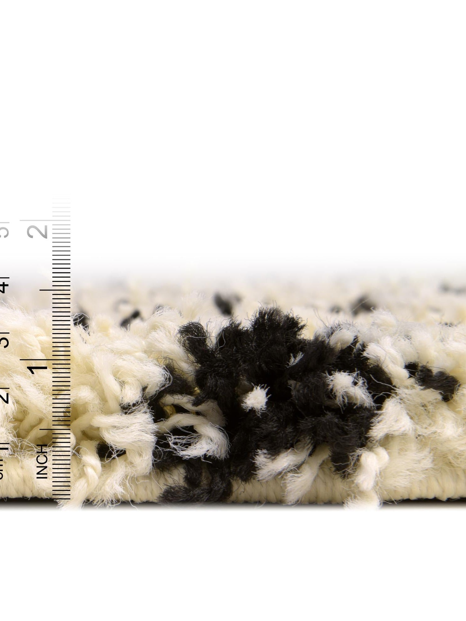 White and Black 7' 10 x 7' 10 Trellis Shag Round Area Rug Thick Soft Touch Fluffy & Plush Shaggy Pile Geometric Modern Unique Carpet for Home Interior Design for Sale at Rug Engine