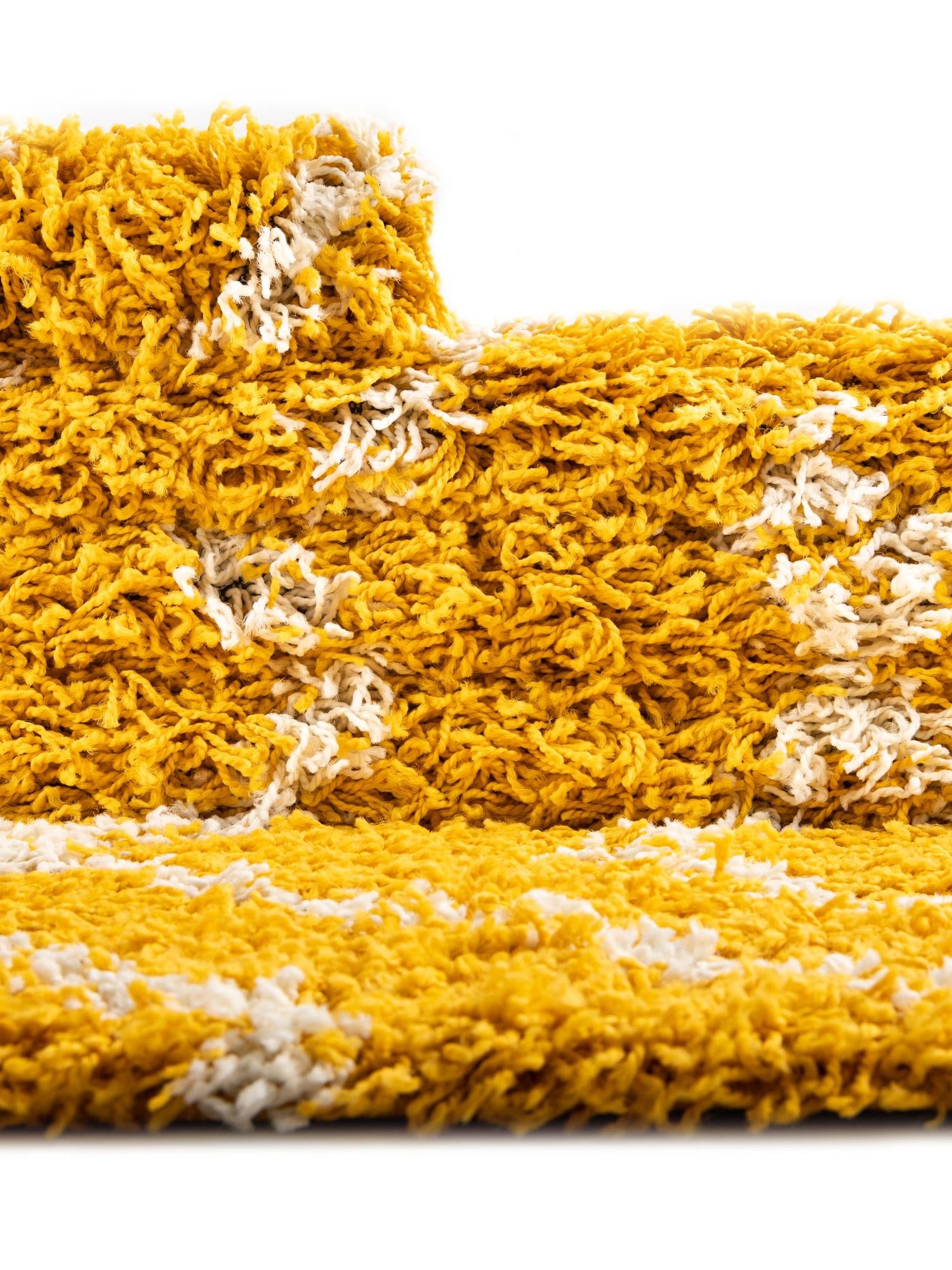 Yellow 10' 8 x 14' Trellis Shag Rectangle Area Rug Thick Soft Touch Fluffy & Plush Shaggy Pile Geometric Modern Unique Carpet for Home Interior Design for Sale at Rug Engine