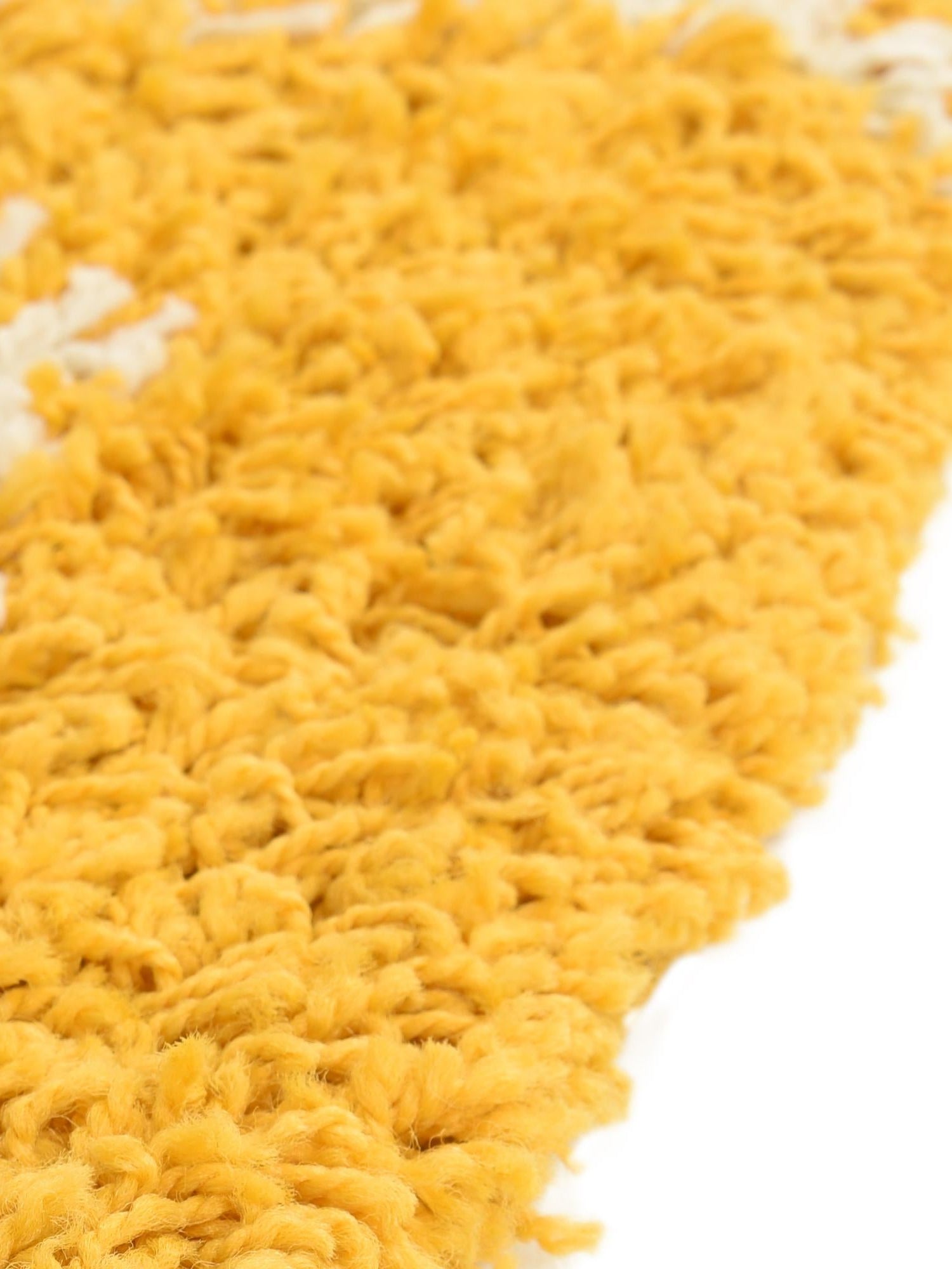 Yellow 6' x 6' Trellis Shag Round Area Rug Thick Soft Touch Fluffy & Plush Shaggy Pile Geometric Modern Unique Carpet for Home Interior Design for Sale at Rug Engine