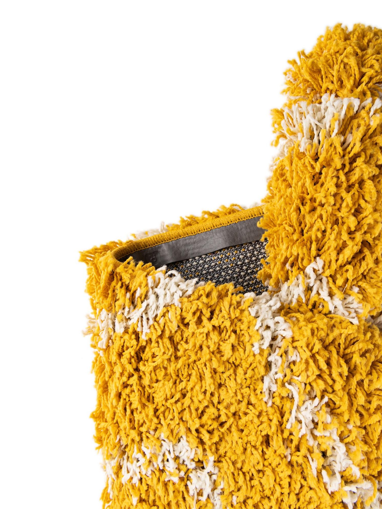 Yellow 10' x 10' Trellis Shag Square Area Rug Thick Soft Touch Fluffy & Plush Shaggy Pile Geometric Modern Unique Carpet for Home Interior Design for Sale at Rug Engine