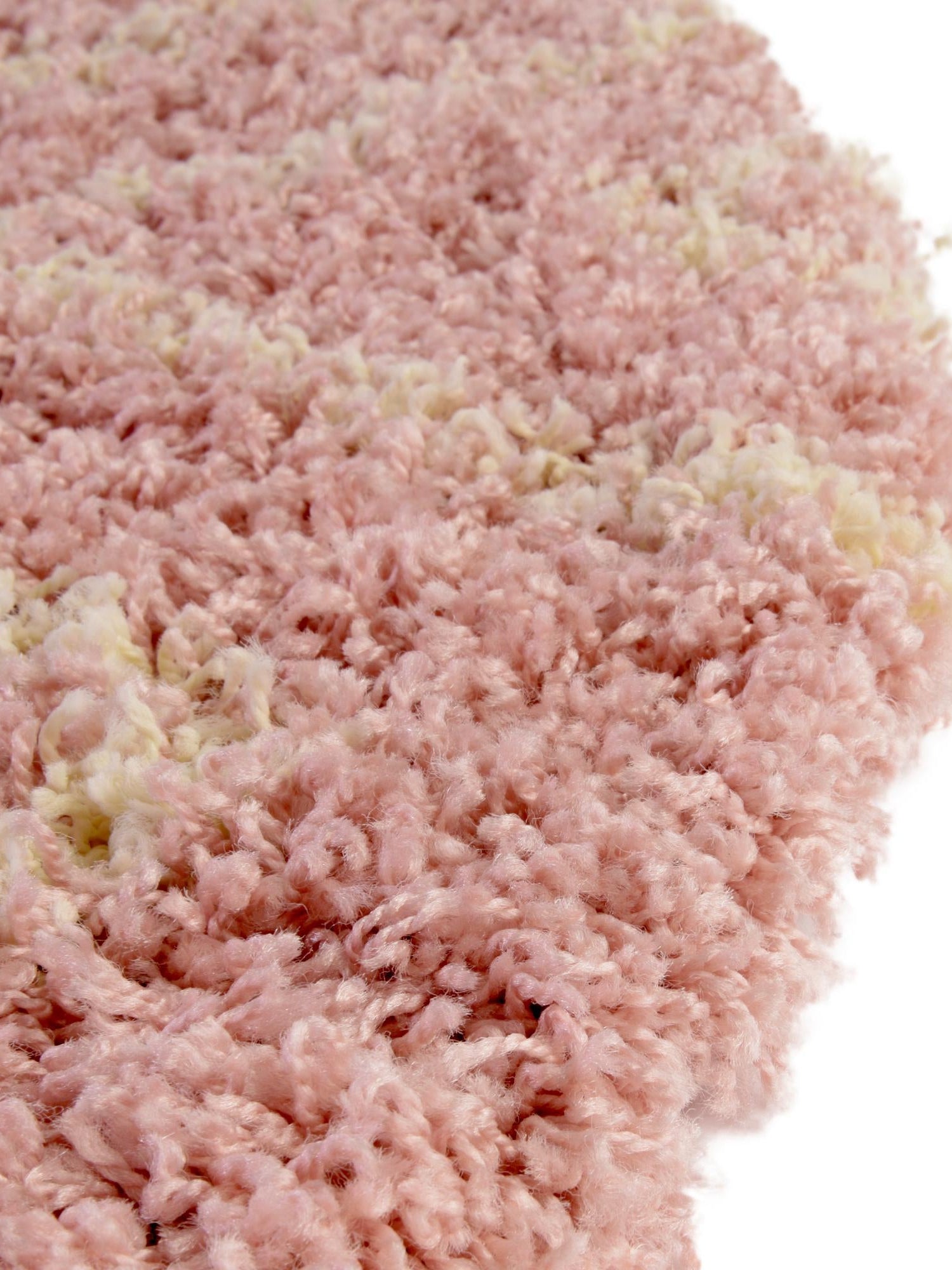 Light Pink 3' 3 x 3' 3 Trellis Shag Round Area Rug Thick Soft Touch Fluffy & Plush Shaggy Pile Geometric Modern Unique Carpet for Home Interior Design for Sale at Rug Engine