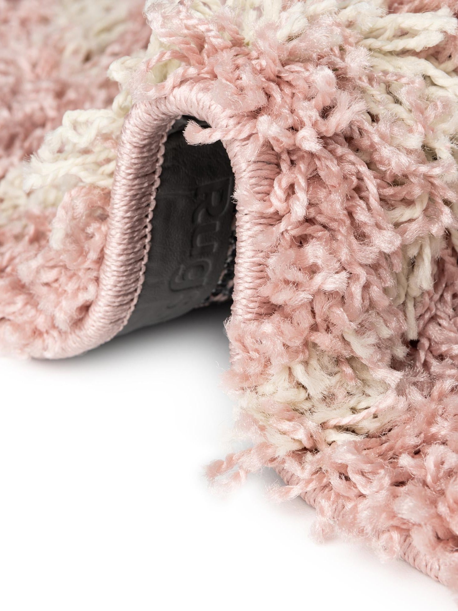 Light Pink 3' 3 x 3' 3 Trellis Shag Round Area Rug Thick Soft Touch Fluffy & Plush Shaggy Pile Geometric Modern Unique Carpet for Home Interior Design for Sale at Rug Engine