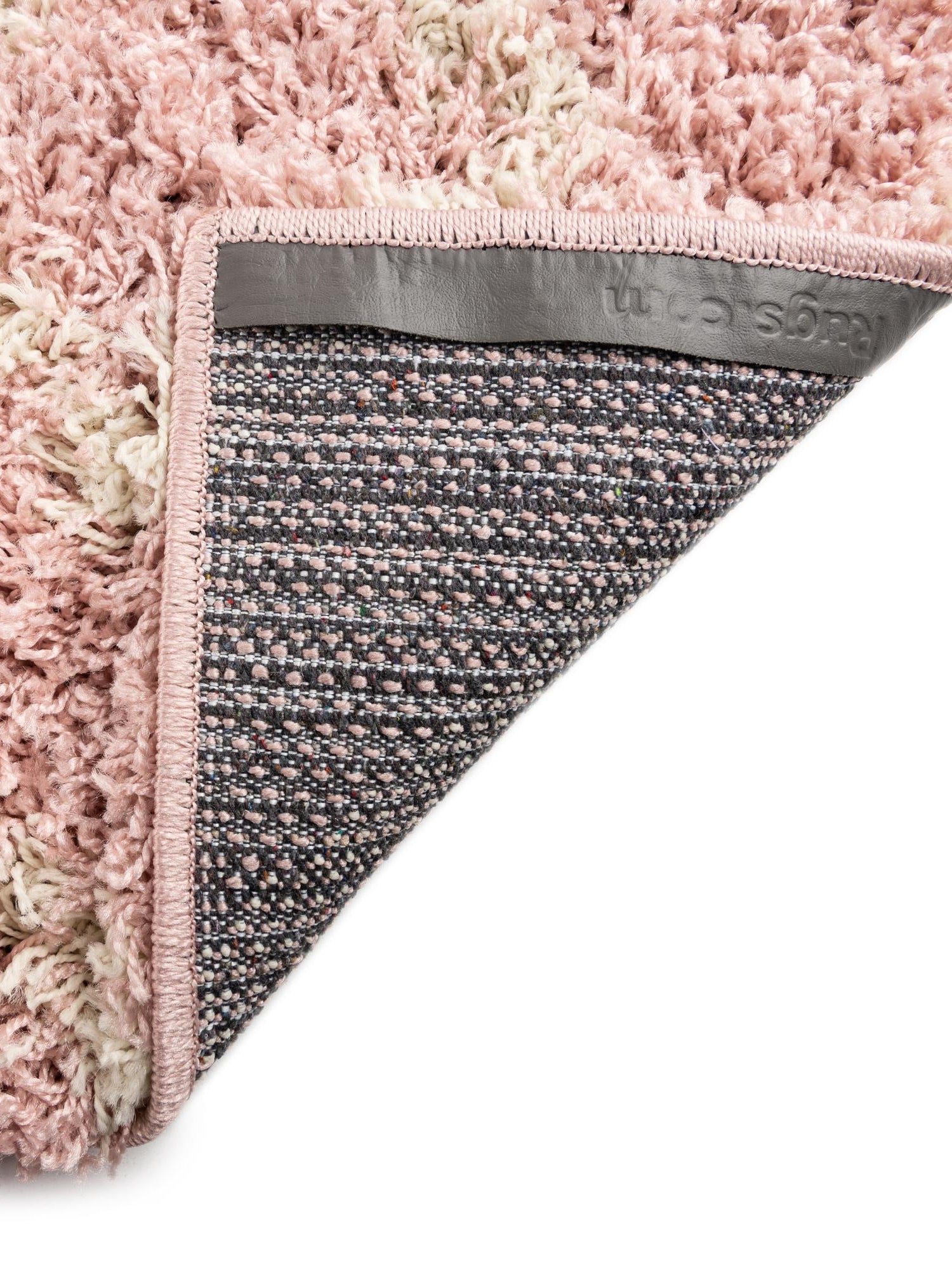 Light Pink 4' x 4' Trellis Shag Square Area Rug Thick Soft Touch Fluffy & Plush Shaggy Pile Geometric Modern Unique Carpet for Home Interior Design for Sale at Rug Engine