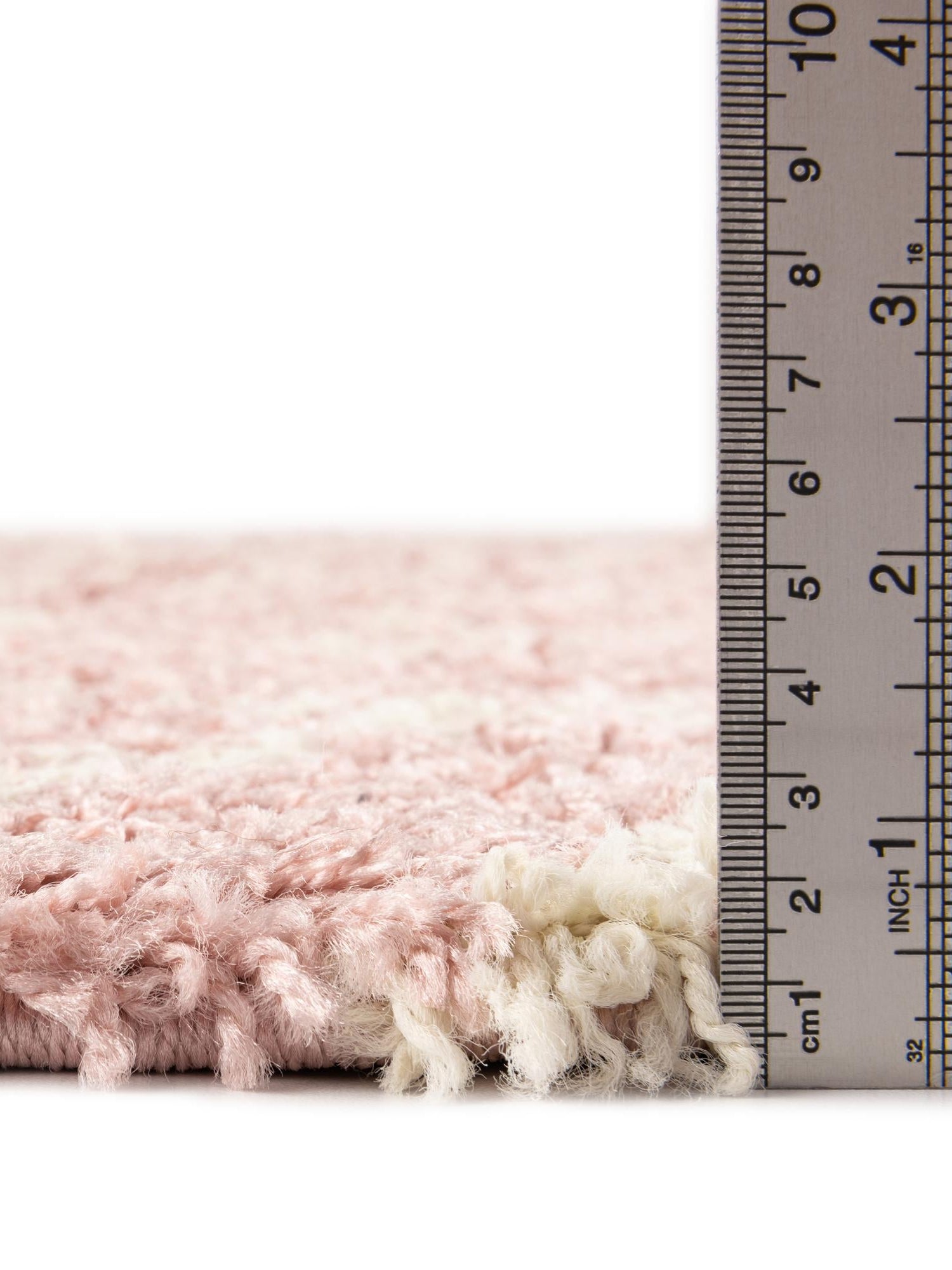 Light Pink 2' x 5' Trellis Shag Runner Area Rug Thick Soft Touch Fluffy & Plush Shaggy Pile