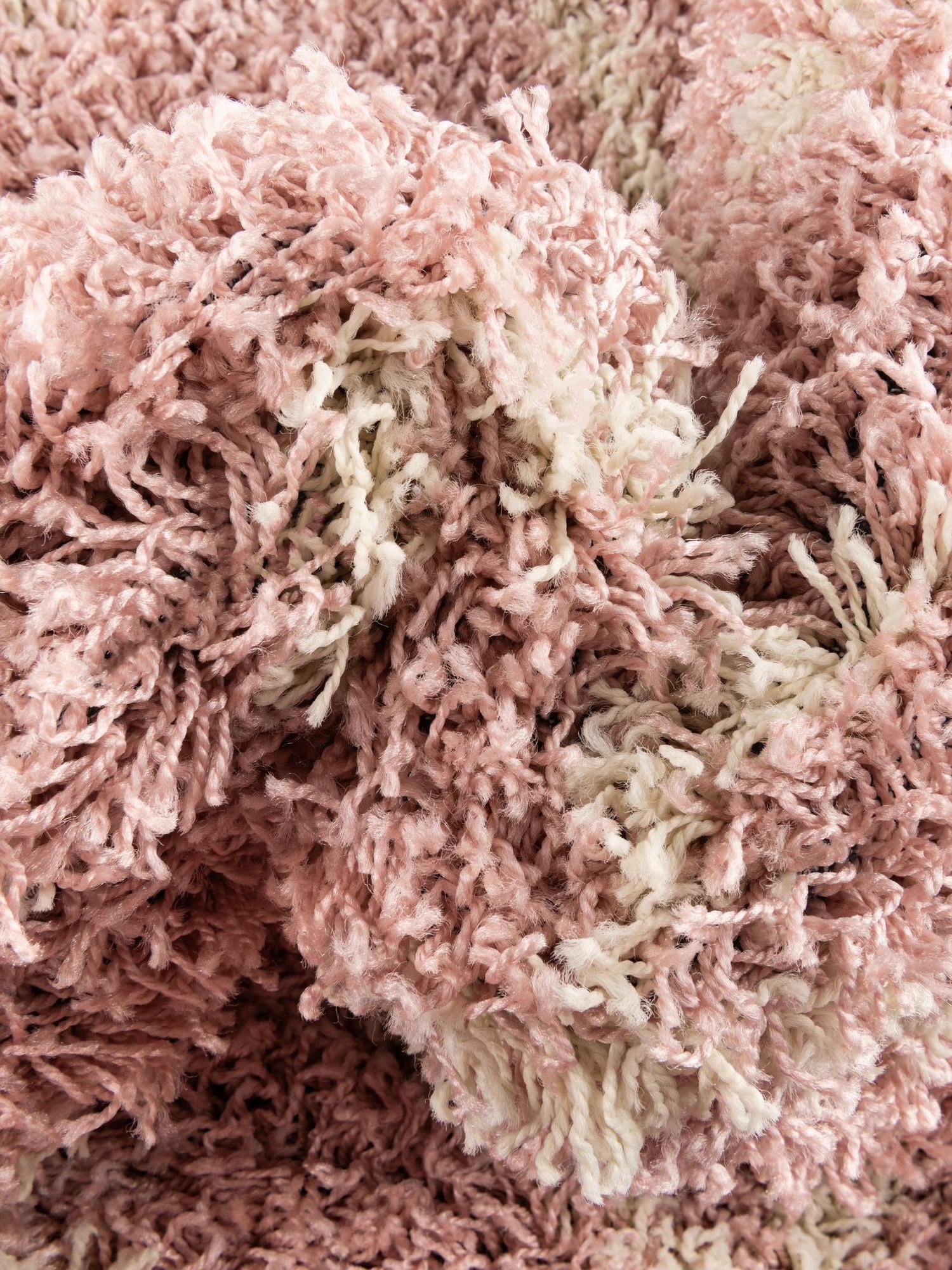 Light Pink 2' x 5' Trellis Shag Runner Area Rug Thick Soft Touch Fluffy & Plush Shaggy Pile