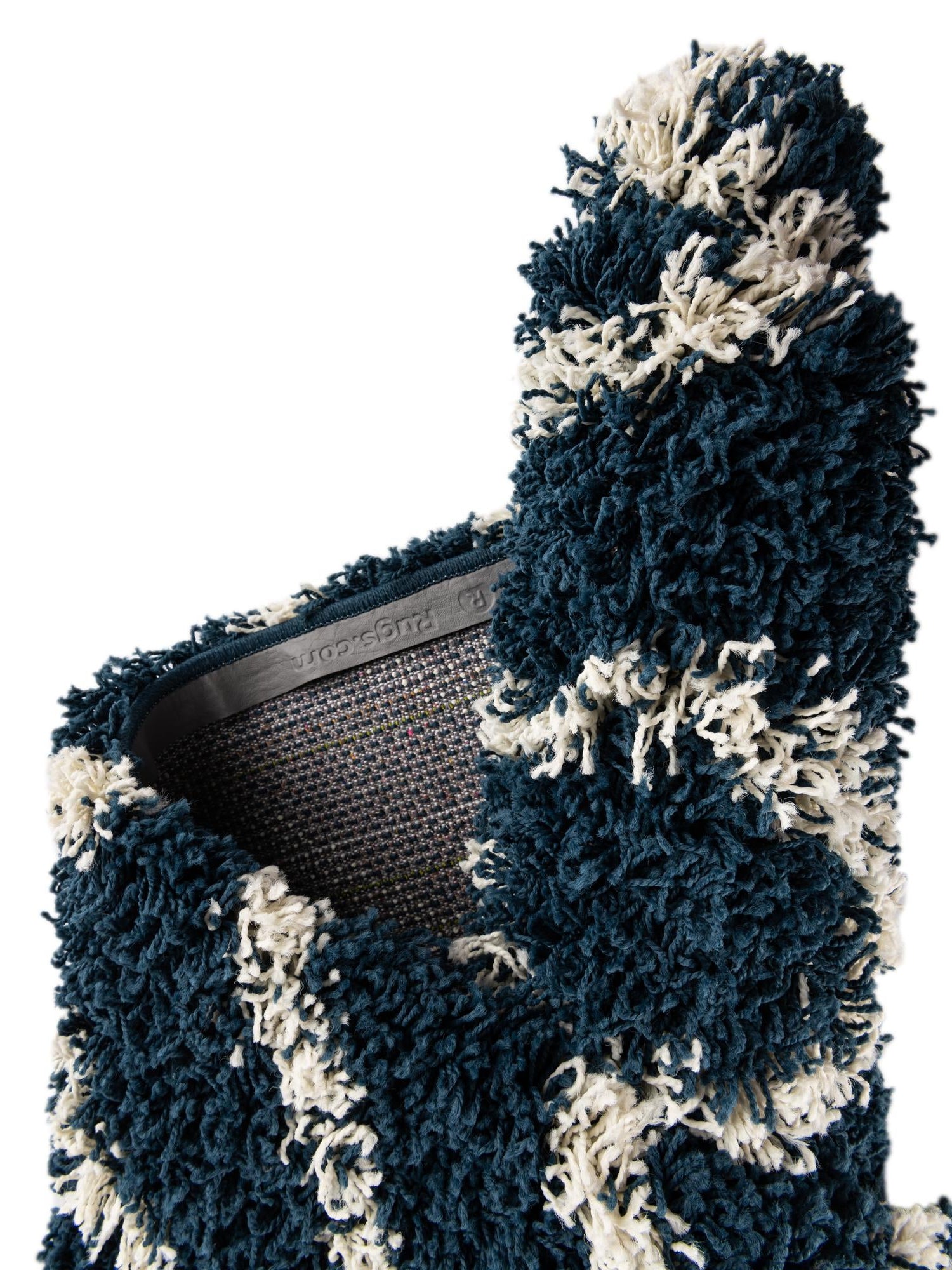 Navy Blue 10' x 10' Trellis Shag Square Area Rug Thick Soft Touch Fluffy & Plush Shaggy Pile Geometric Modern Unique Carpet for Home Interior Design for Sale at Rug Engine