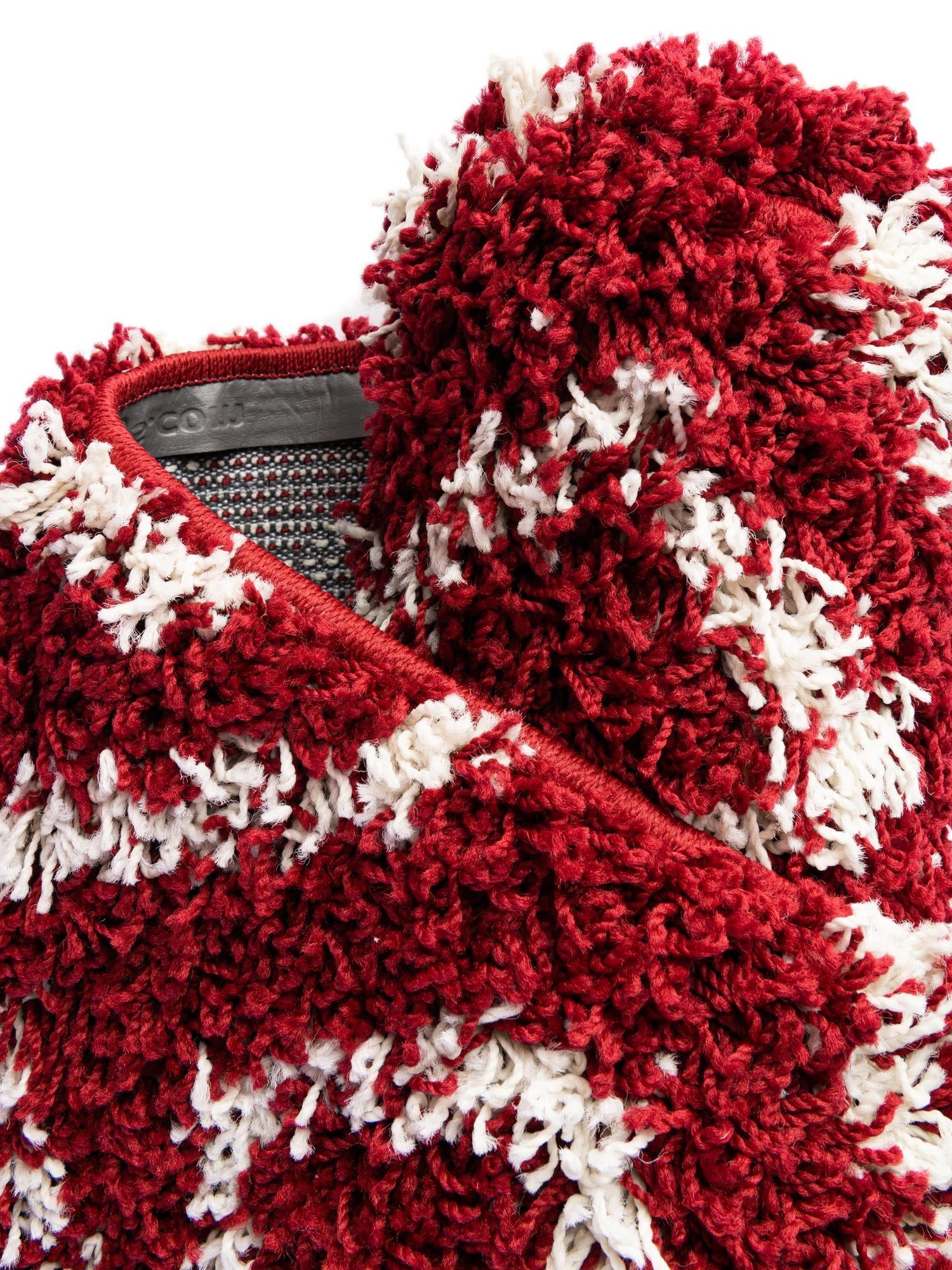 Burgundy Red 5' 3 x 8' Trellis Shag Rectangle Area Rug Thick Soft Touch Fluffy & Plush Shaggy Pile Geometric Modern Unique Carpet for Home Interior Design for Sale at Rug Engine