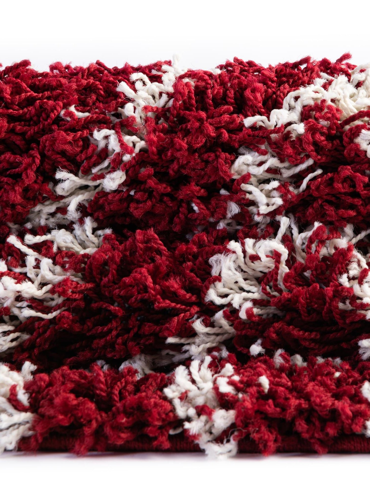 Burgundy Red 5' 3 x 8' Trellis Shag Rectangle Area Rug Thick Soft Touch Fluffy & Plush Shaggy Pile Geometric Modern Unique Carpet for Home Interior Design for Sale at Rug Engine