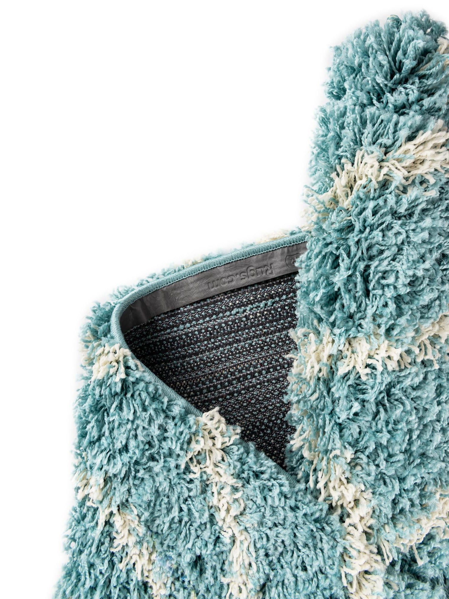 Aqua 7' 10 x 10' Trellis Shag Rectangle Area Rug Thick Soft Touch Fluffy & Plush Shaggy Pile Geometric Modern Unique Carpet for Home Interior Design for Sale at Rug Engine
