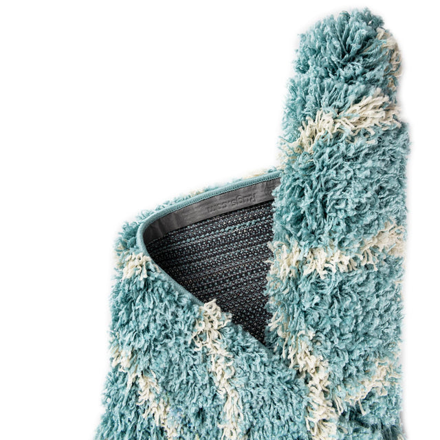 Aqua 10' x 10' Trellis Shag Round Area Rug Thick Soft Touch Fluffy & Plush Shaggy Pile