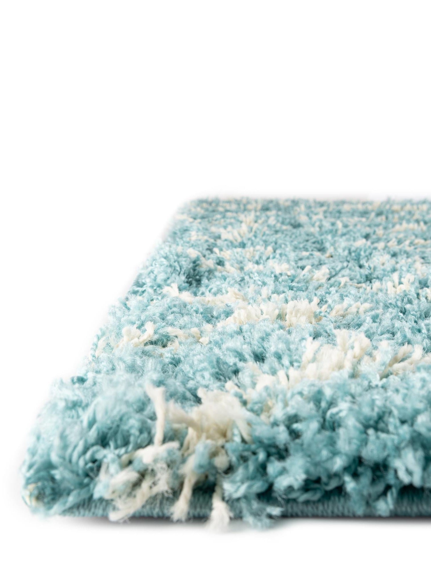 Aqua 3' 3 x 3' 3 Trellis Shag Square Area Rug Thick Soft Touch Fluffy & Plush Shaggy Pile Geometric Modern Unique Carpet for Home Interior Design for Sale at Rug Engine