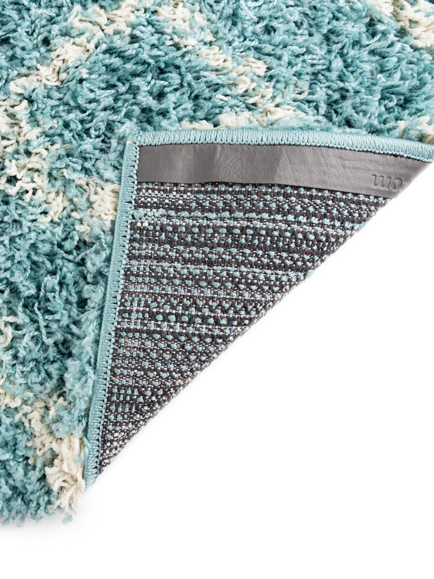 Aqua 3' 3 x 3' 3 Trellis Shag Square Area Rug Thick Soft Touch Fluffy & Plush Shaggy Pile Geometric Modern Unique Carpet for Home Interior Design for Sale at Rug Engine