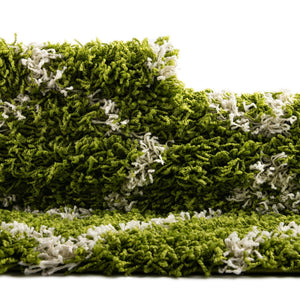 Green 7' 10 x 10' Trellis Shag Rectangle Area Rug Thick Soft Touch Fluffy & Plush Shaggy Pile