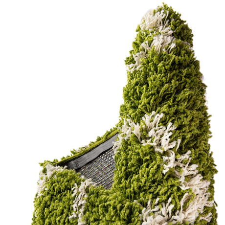 Green 10' x 10' Trellis Shag Round Area Rug Thick Soft Touch Fluffy & Plush Shaggy Pile Geometric Modern Unique Carpet for Home Interior Design for Sale at Rug Engine