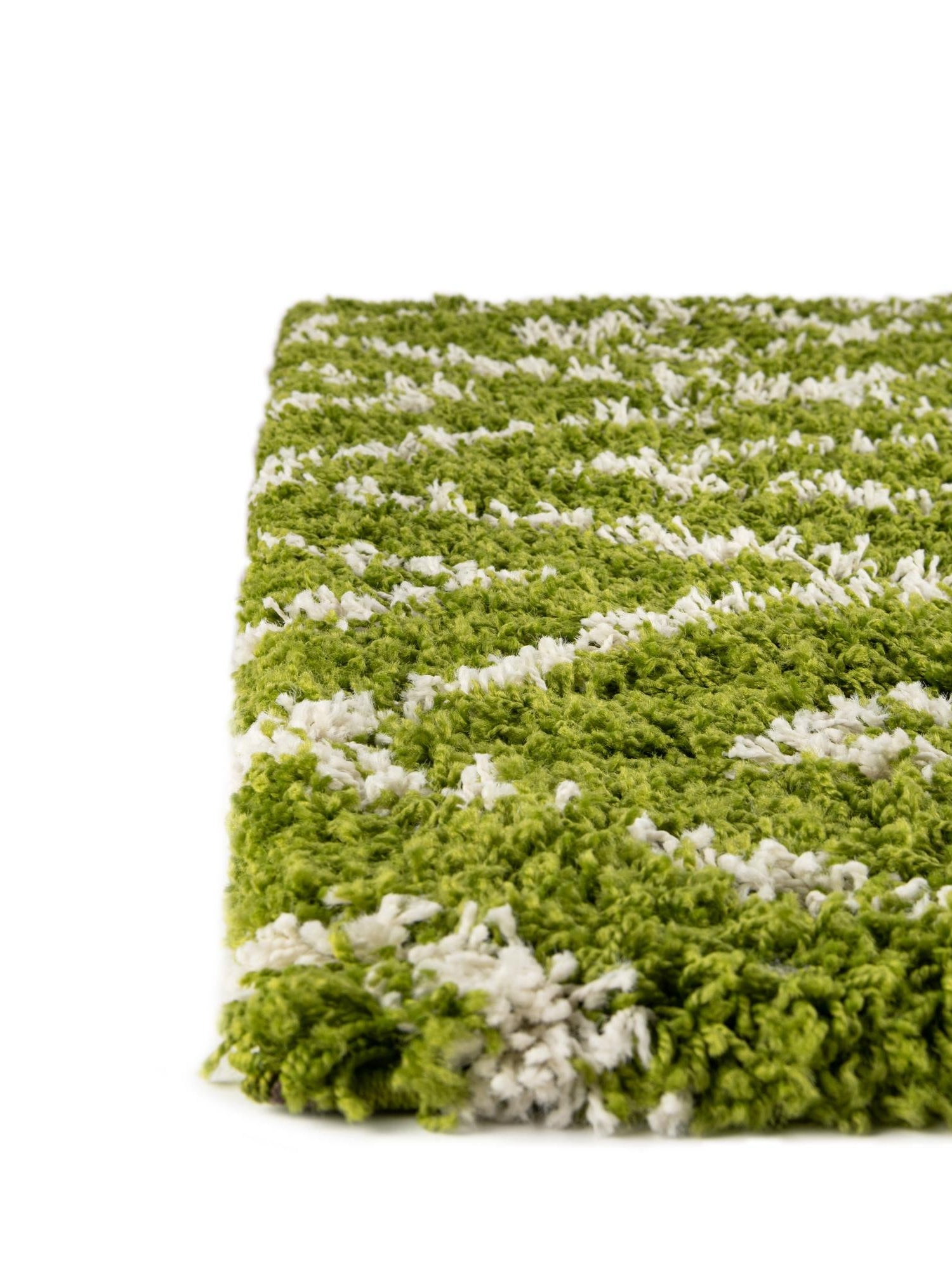 Green 5' 3 x 5' 3 Trellis Shag Square Area Rug Thick Soft Touch Fluffy & Plush Shaggy Pile Geometric Modern Unique Carpet for Home Interior Design for Sale at Rug Engine