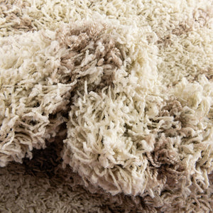 Beige 5' 3 x 8' Trellis Shag Rectangle Area Rug Thick Soft Touch Fluffy & Plush Shaggy Pile