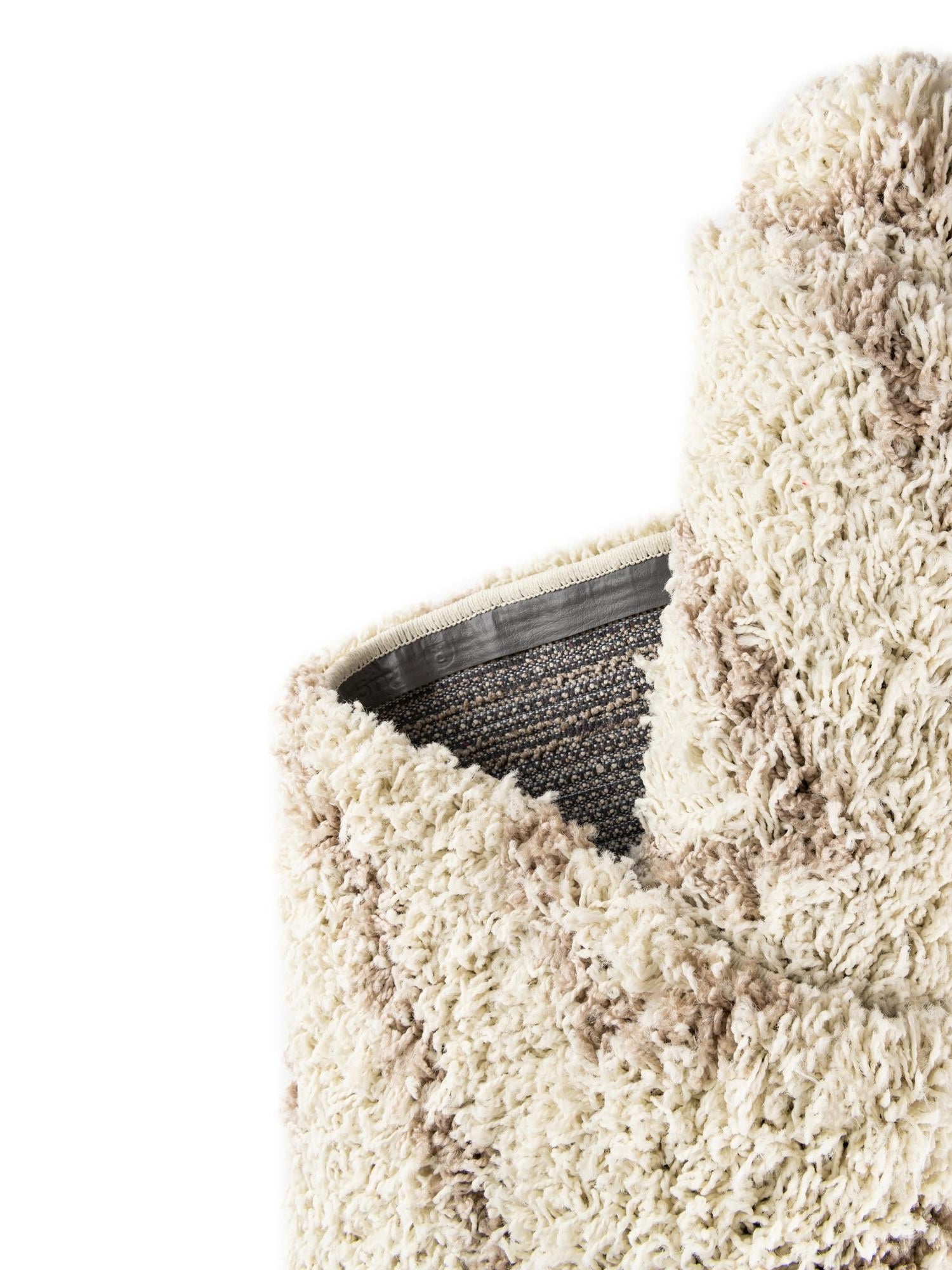 Beige 5' 3 x 8' Trellis Shag Oval Area Rug Thick Soft Touch Fluffy & Plush Shaggy Pile Geometric Modern Unique Carpet for Home Interior Design for Sale at Rug Engine