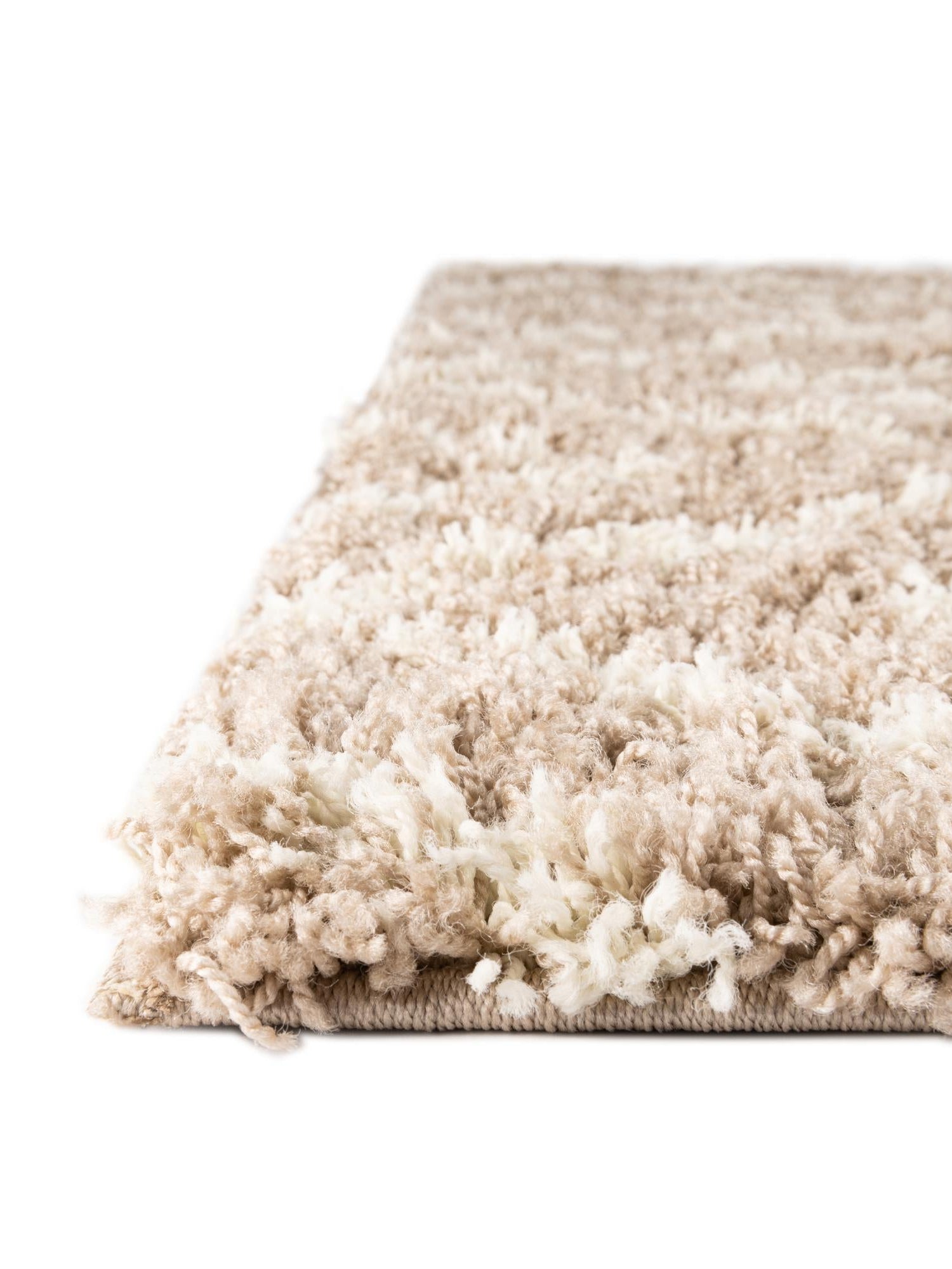 Light Brown 4' x 6' Trellis Shag Rectangle Area Rug Thick Soft Touch Fluffy & Plush Shaggy Pile Geometric Modern Unique Carpet for Home Interior Design for Sale at Rug Engine
