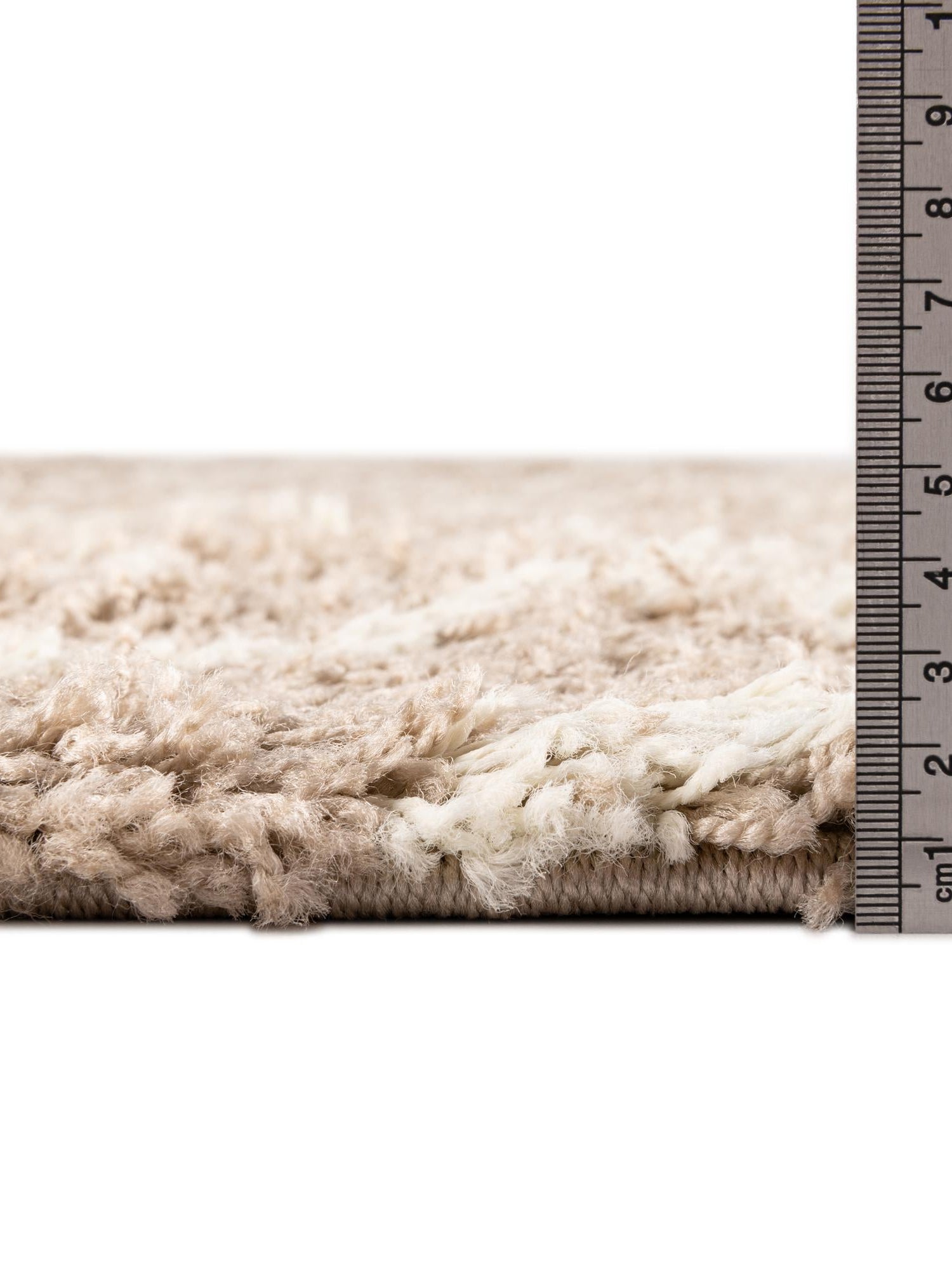 Light Brown 6' x 6' Trellis Shag Round Area Rug Thick Soft Touch Fluffy & Plush Shaggy Pile Geometric Modern Unique Carpet for Home Interior Design for Sale at Rug Engine
