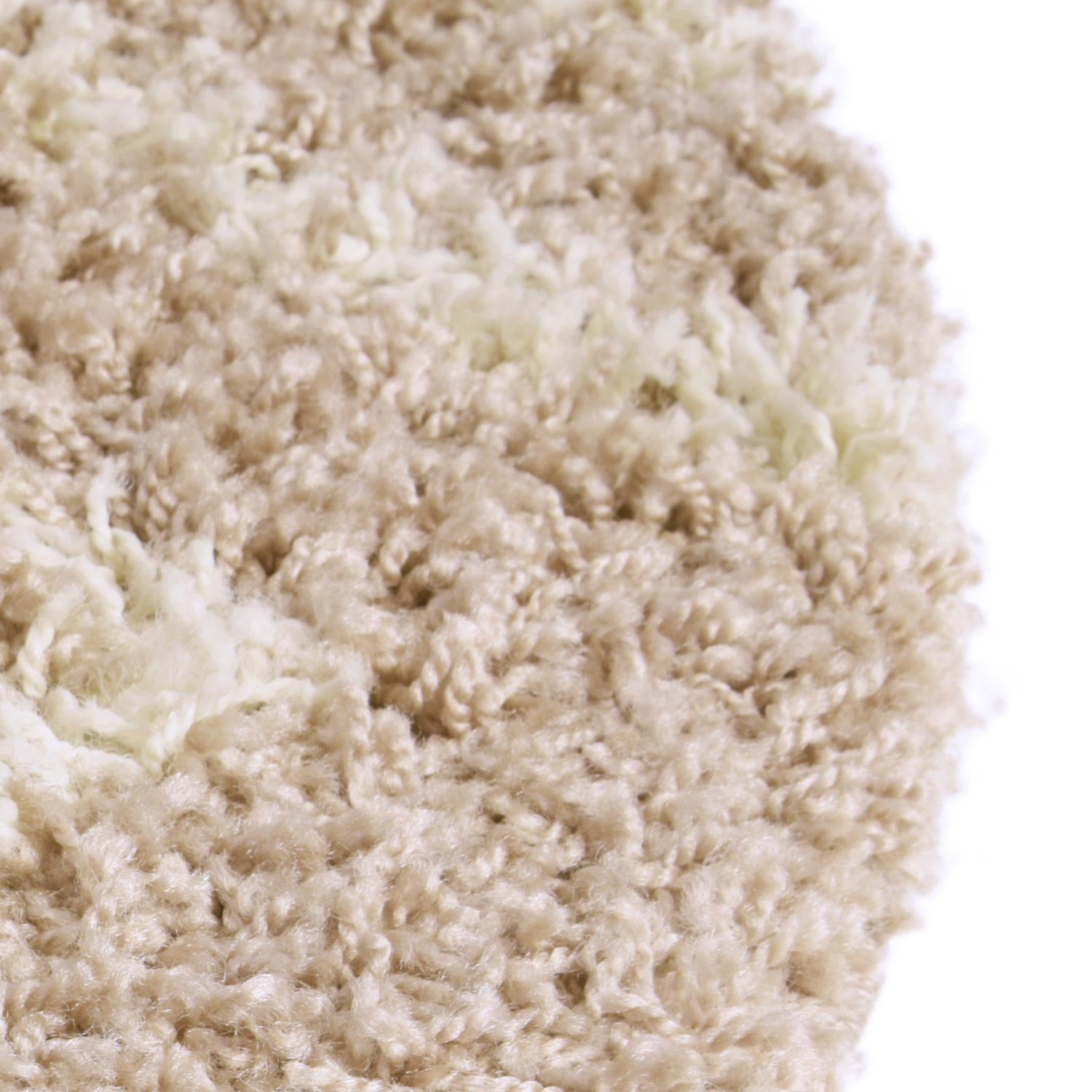 Light Brown 6' x 6' Trellis Shag Round Area Rug Thick Soft Touch Fluffy & Plush Shaggy Pile Geometric Modern Unique Carpet for Home Interior Design for Sale at Rug Engine