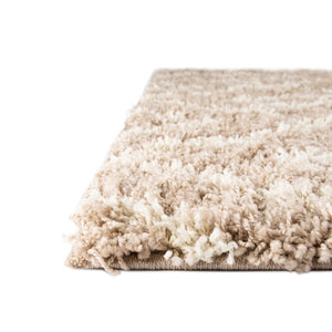 Light Brown 2' x 7' Trellis Shag Runner Area Rug Thick Soft Touch Fluffy & Plush Shaggy Pile