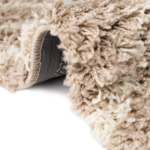 Light Brown 2' x 5' 1 Trellis Shag Runner Area Rug Thick Soft Touch Fluffy & Plush Shaggy Pile