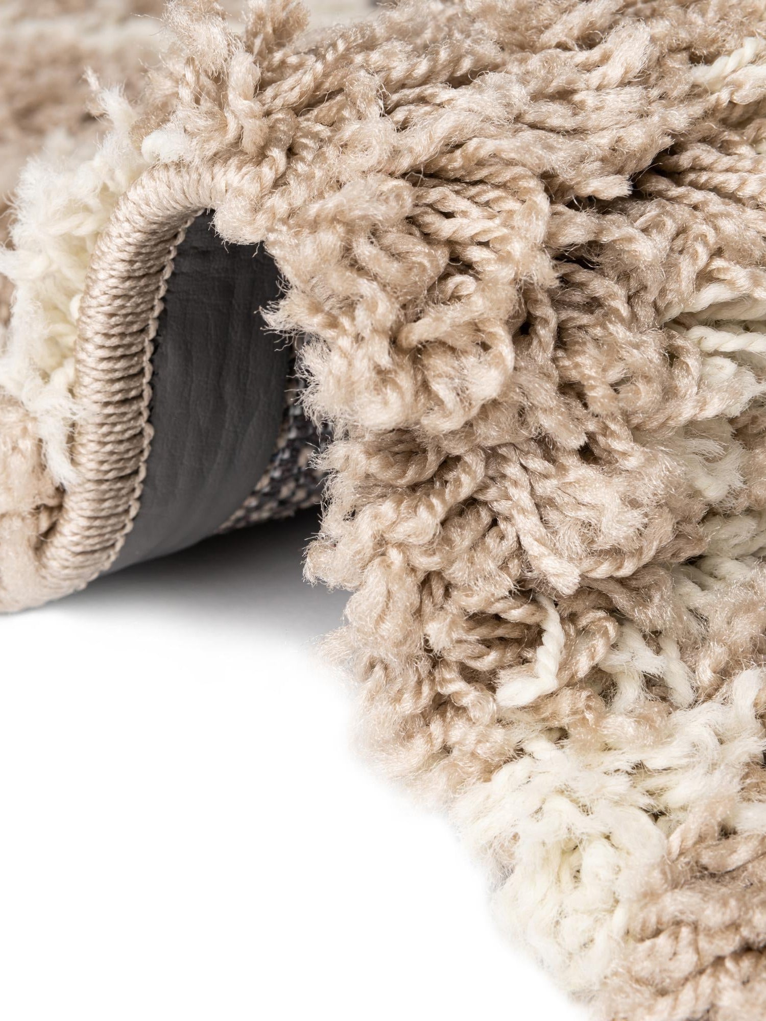 Light Brown 2' x 8' Trellis Shag Runner Area Rug Thick Soft Touch Fluffy & Plush Shaggy Pile Geometric Modern Unique Carpet for Home Interior Design for Sale at Rug Engine