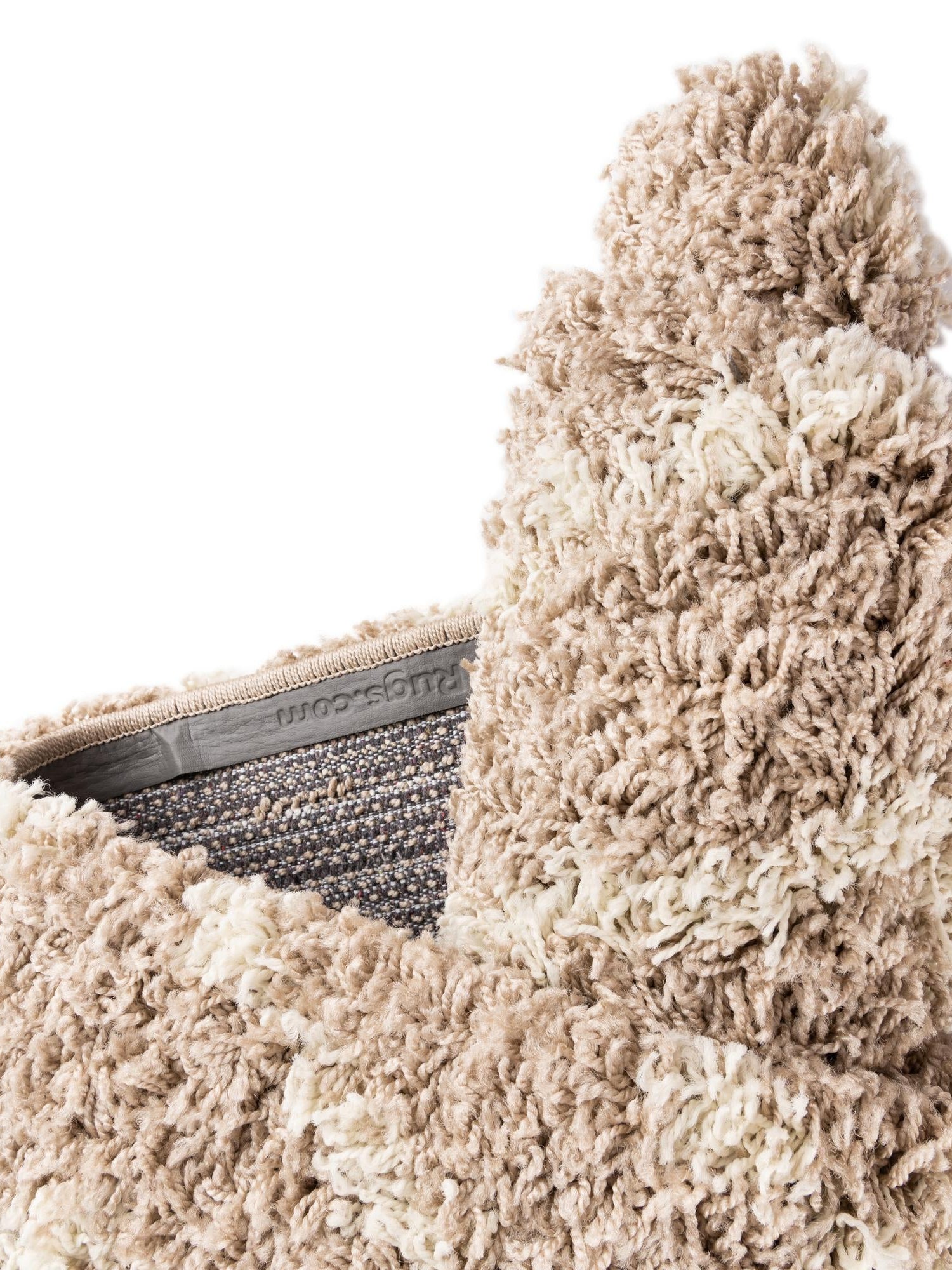 Light Brown 3' 3 x 16' 5 Trellis Shag Runner Area Rug Thick Soft Touch Fluffy & Plush Shaggy Pile Geometric Modern Unique Carpet for Home Interior Design for Sale at Rug Engine