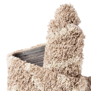 Light Brown 2' x 8' Trellis Shag Runner Area Rug Thick Soft Touch Fluffy & Plush Shaggy Pile
