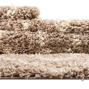 Light Brown 2' x 5' 1 Trellis Shag Runner Area Rug Thick Soft Touch Fluffy & Plush Shaggy Pile