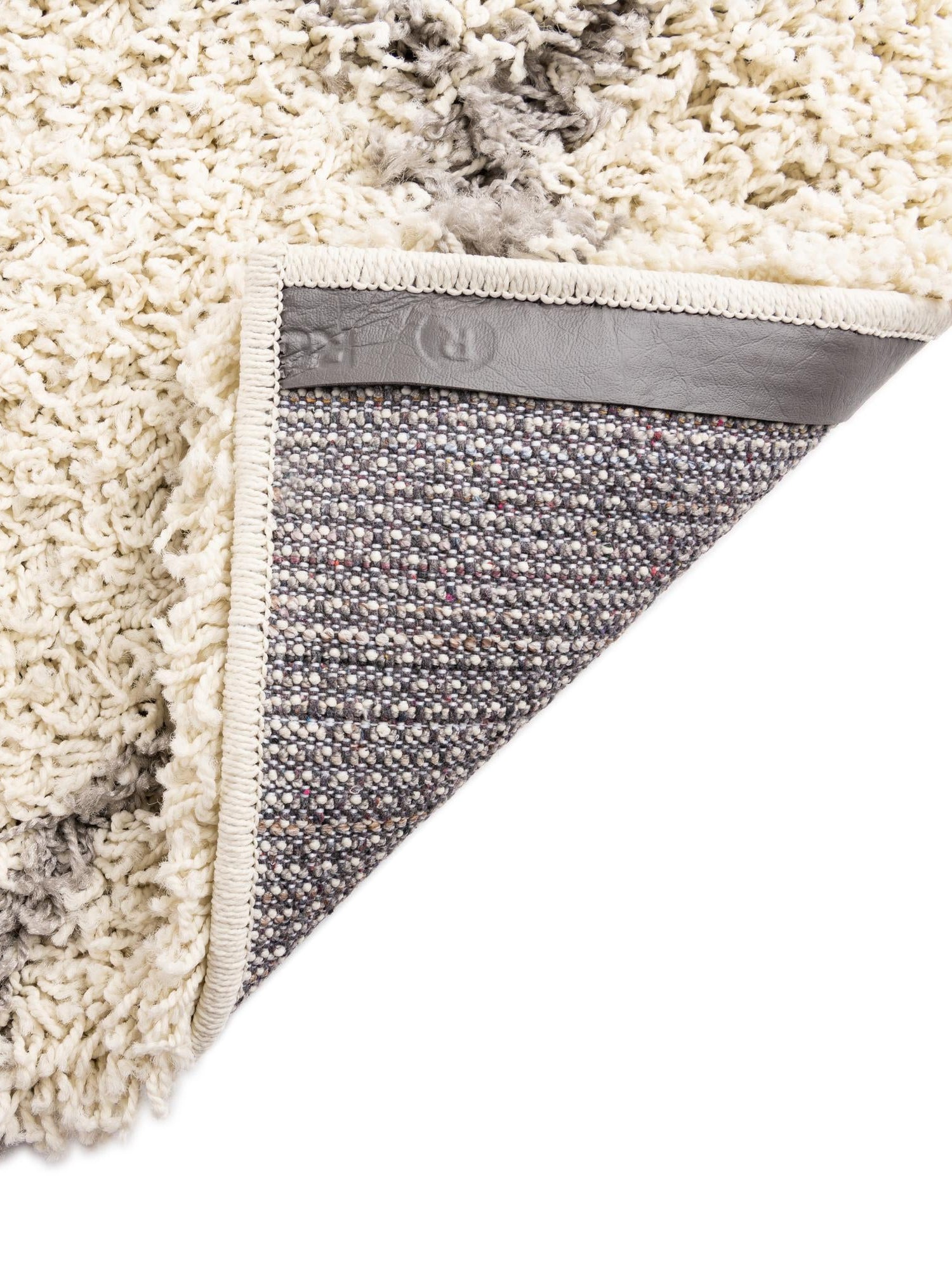Ivory 2' x 3' Trellis Shag Rectangle Area Rug Thick Soft Touch Fluffy & Plush Shaggy Pile Geometric Modern Unique Carpet for Home Interior Design for Sale at Rug Engine